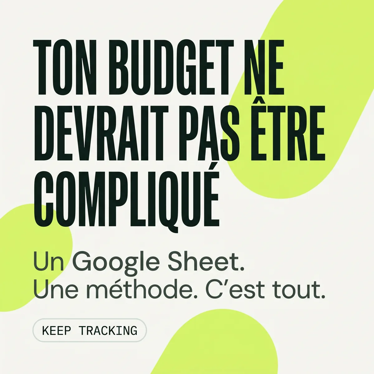 Un budget simple dans Google Sheets